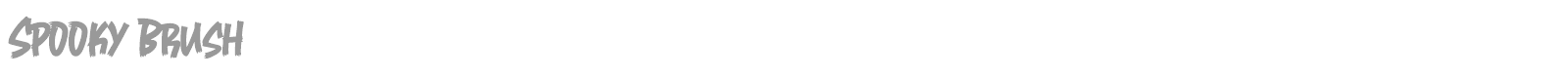 Spooky Brush font preview